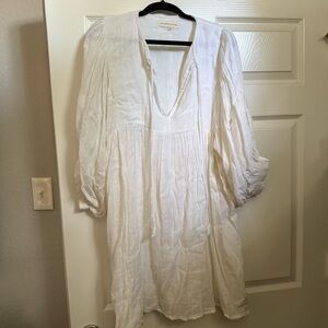 NWOT Daughters of India Kyra Mini Dress White Gauze Sz XL